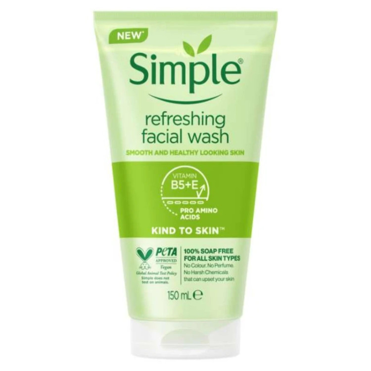 ژل شستشو صورت سیمپل مدل refreshing حجم 150 میلی لیتر
